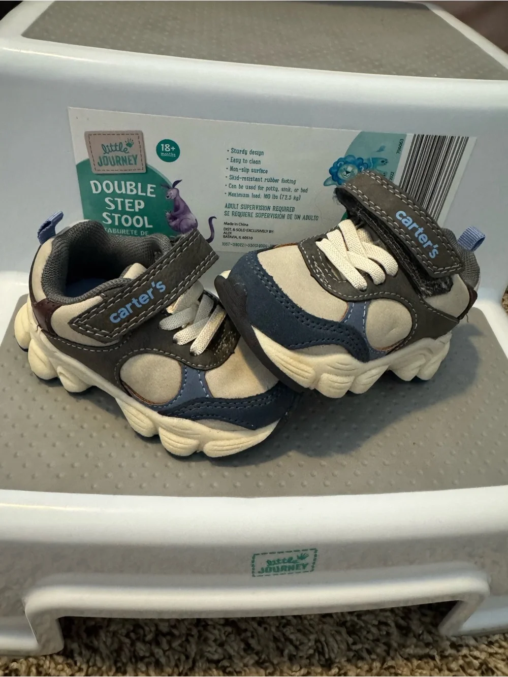 Carter's Toddler Blue & Gray Athletic Sneakers